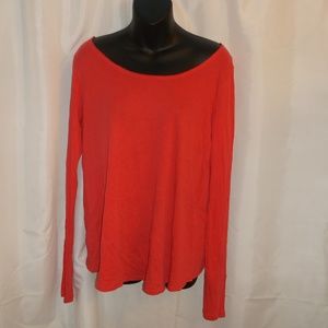 Free People Long Sleeve Wrap Back Style Top